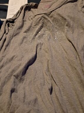 Victoria's Secret Gray Tee with Pink Logo Print
